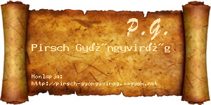 Pirsch Gyöngyvirág névjegykártya